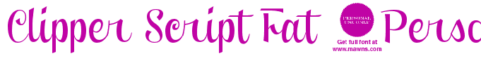 Clipper Script Fat (Personal Use) Regular